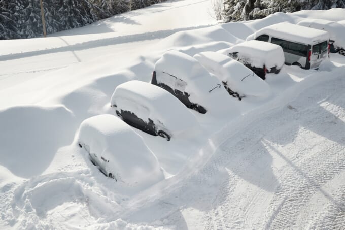 Winter parking cars