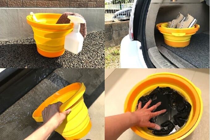 スッキリ収納できる折りたたみバケツ 使い方次第で活用シーンが広がる優れモノ 暮らしとくるま