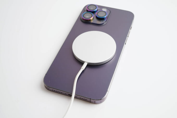 BANGKOK,THAILAND. MARCH 29 2024 MagSafe wireless magnetic charge